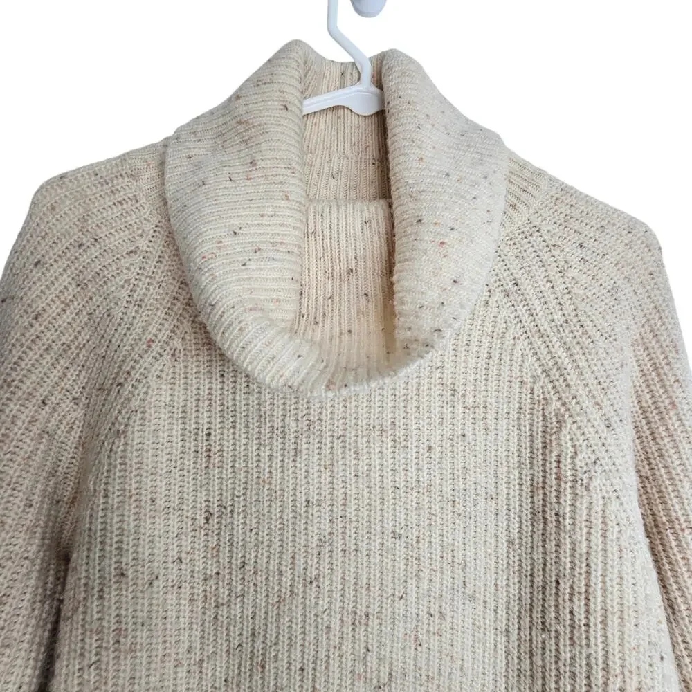 J. Crew Womens Lambswool Turtleneck Sweater Sz M Classic Quiet Luxury Minimalist